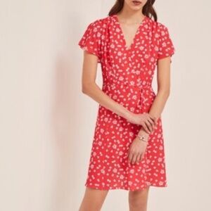 NWT French Connection Short Verona Printed Wrap Dress, 12